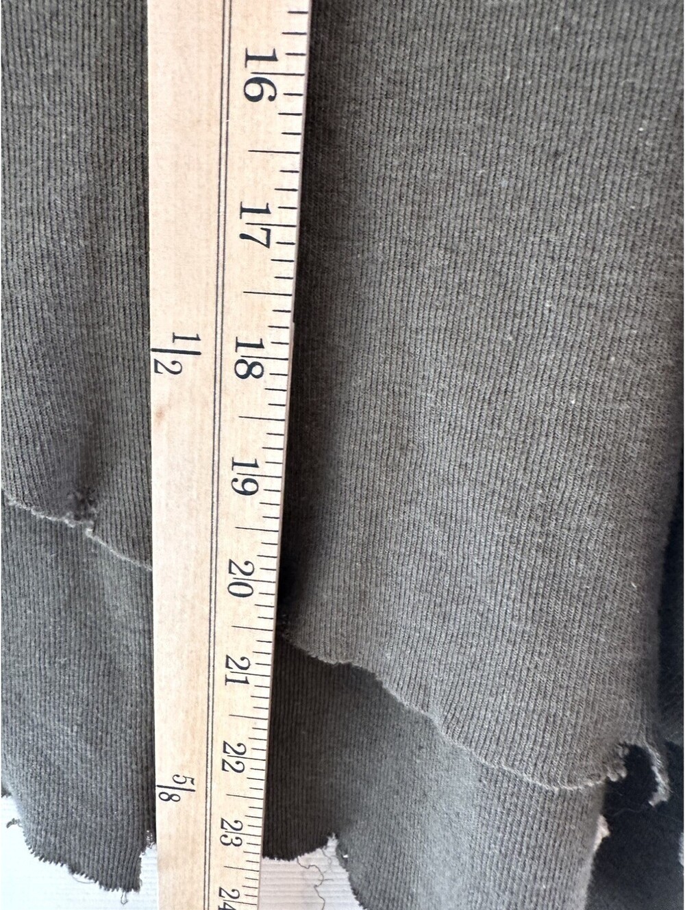 We The Free Women’s Army Green/taupe slve Oversized Frayed Shirt Cotton Size XS - Picture 7 of 8